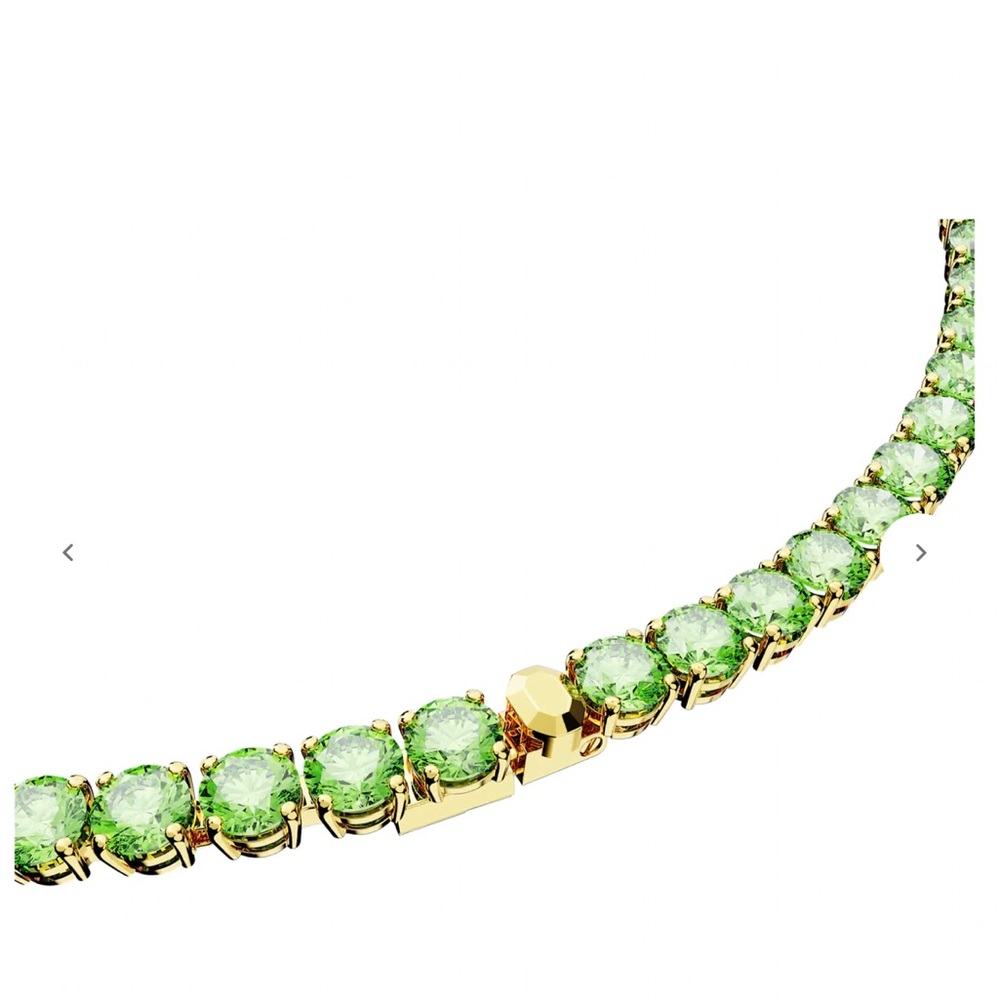 Swarovski Green Necklace Elegant Choker Jewelry - Picture 4 of 7